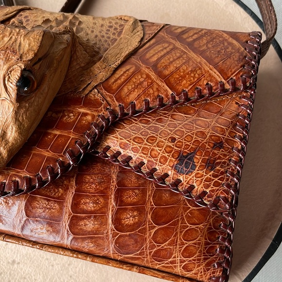 Vintage 1960’s baby alligator handbag EVC - Picture 13 of 13